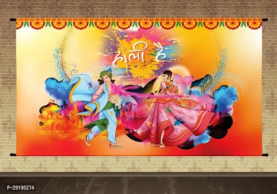 Traditional Background Curtain Cloth For Holi Festival Decoration