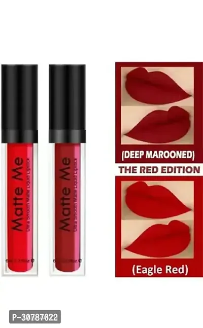 Red Twist Liquid Matte Red and Deep Maroon Lipstick-thumb0