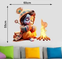 Krishna Lord Krishna Bhagwan Krishna Wall Sticker for Kids Room Living Room-thumb1