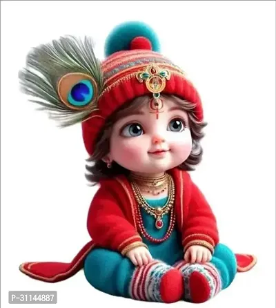 Little Krishna wall Sticker For Kids Room Living BedRoom-thumb0