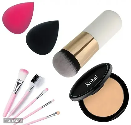 Powder, Beauty Blender 2 piece, Foundation Brush, 5 In 1 Pink Brush