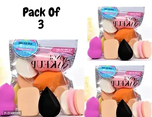 Make Up Sponge Beauty Blender Puff Set of 6, Pack of 3-thumb0