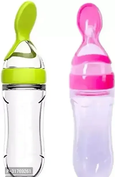 Baby Feeding Bottle Toddler with Training Feeder (Pack of 2)-thumb0