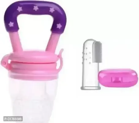 Silicone Food Nibbler with Finger Brush