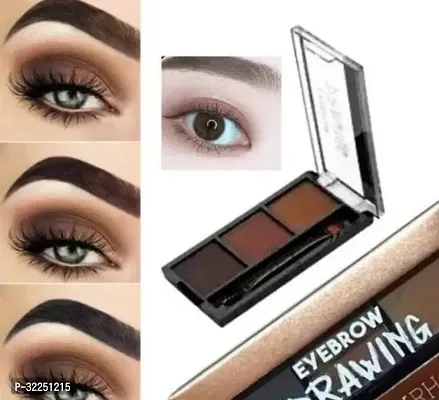 Eyebrow enhancer eyebrow palette 6.8 g (brown, dark grey, light brown)-thumb0