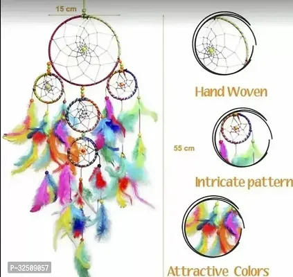 Stylish Multicoloured Dream Catcher For Wall Hanging-thumb2