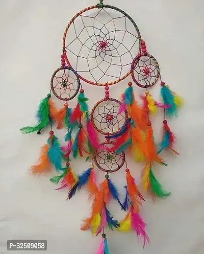 Stylish Multicoloured Dream Catcher For Wall Hanging-thumb0