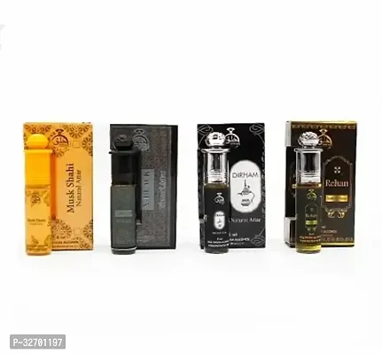 Musk Shahi | X-Black | Dirham | Rehan Natural attar 6 ml long lasting ittar perfume pack of 4-thumb2