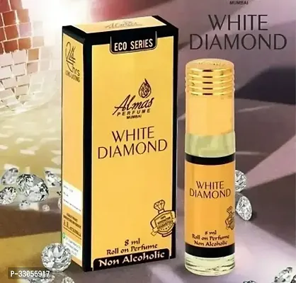 Original  White Diamond Great Fragrance 8 Ml Floral Attar Pocket Perfume | Duba I Attar |-thumb0