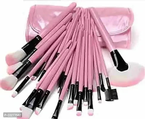 Makeup Brush Set With Travel Case- Pink, Set Of 24-thumb0