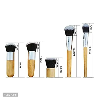 Professional Makeup Brushes Set Foundation Blending Brush Tool Cosmetic Kits Makeup Set Brusher - Puff - Wooden-thumb2