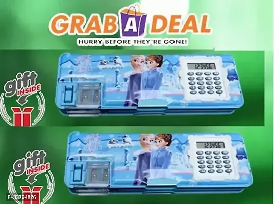 Combo of 2 Magnetic Pencil Box with Calculator-thumb0