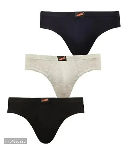 Men's Multicoloured Cotton Basic Brief Set Of 3-thumb0