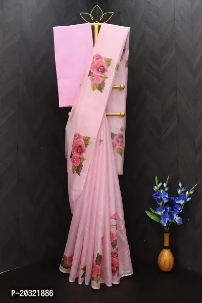 Stylish Organza Saree with Blouse piece For Women