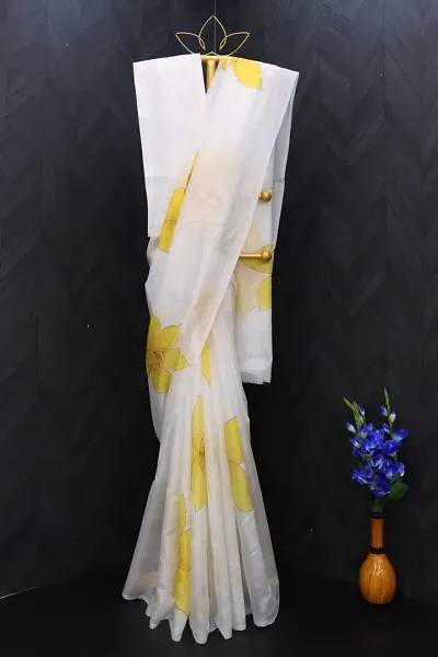 Stylish Organza Saree with Blouse piece For Women