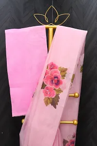 Stylish Organza Saree with Blouse piece For Women-thumb4