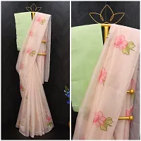 Stylish Organza Saree with Blouse piece For Women-thumb2