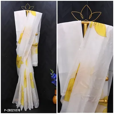 Stylish Organza Saree with Blouse piece For Women-thumb5