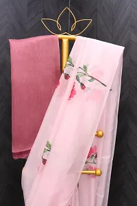 Stylish Organza Saree with Blouse piece For Women-thumb2