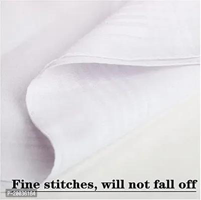 Men's Handkerchiefs 100% Soft Cotton White Hankie Hankerchieves 12 Pcs-thumb5