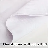 Men's Handkerchiefs 100% Soft Cotton White Hankie Hankerchieves 3 Pcs-thumb2