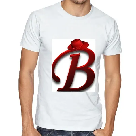 Topi B Alphabet Letter Half Sleeves T-Shirt For Men