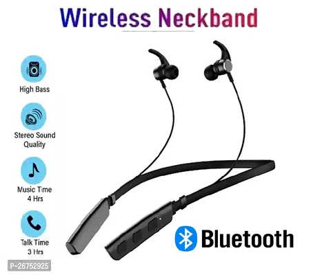 235 Wireless Neckband with Mic Powerful Stereo Sound Quality Bluetooth Headset Bluetooth Headset ( Multi, in The Ear )-thumb0