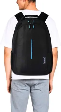 Styklish Black Laptop Bag for College, and Office Waterproof Backpack-thumb3