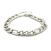 WellPoint Stainless Steel Adjustable Bracelet for Men  - white color-thumb1