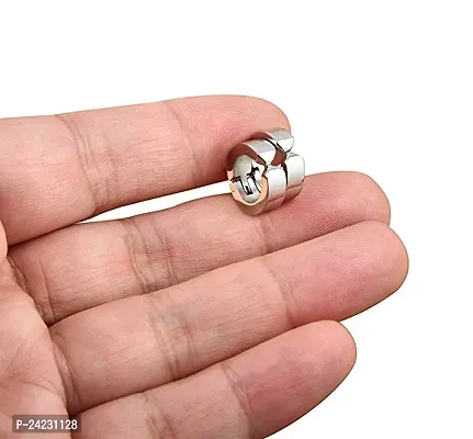 Non-Pierced Magnetic Stainless Steel Clip-On Earring For Unisex-thumb4