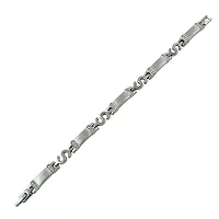 Stylish Heavy Link Friend Bracelet For Men silver color-thumb1