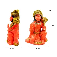 The Decor Culture Composite Marble  Hanuman Ji Murti for Pooja Home Temple Idol (Size : 8 x 5 x 3 Cms) - Sindoori.-thumb1