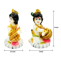 The Decor Culture Pure Marble Bal Gopal Murti for Pooja Home Temple// Office Table// Gift Purpose  Idol (Size : 8 x 5 x 5 Cms) - White.-thumb2