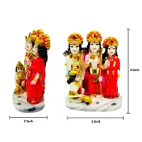 The Decor Culture Pure Marble Ram Darbar Murti for Pooja Home Temple Idol (Size : 10 x 9 x 5 Cms) - Multi.-thumb2