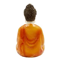 The Decor Culture Pure Marble Buddha Murti for Desk Table// Gift Purpose // Office Table Idol (Size : 15x10x7 Cms) - Orange.-thumb3