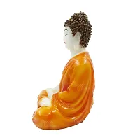 The Decor Culture Pure Marble Buddha Murti for Desk Table// Gift Purpose // Office Table Idol (Size : 15x10x7 Cms) - Orange.-thumb2