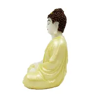 The Decor Culture Pure Marble Buddha Murti for Desk Table// Gift Purpose // Office Table Idol (Size : 15x10x7 Cms) - Yellow.-thumb1