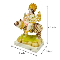 The Decor Culture Pure Marble Durga Mata Murti for Home Temple // Gift Purpose Idol-Multi-thumb1