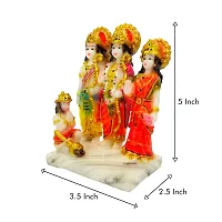 The Decor Culture Pure Marble Shree Ram Ji Darbar  Murti for Home Temple // Gift Purpose Idol (Size : 13x9x6 Cms) - Multi.-thumb2