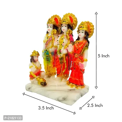 The Decor Culture Pure Marble Shree Ram Ji Darbar  Murti for Home Temple // Gift Purpose Idol (Size : 13x9x6 Cms) - Multi.-thumb3