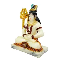 The Decor Culture Pure Marble Shiv Ji Murti for Home Temple // Gift Purpose Idol (Size : 15x10x6 Cms) - Multi.-thumb2