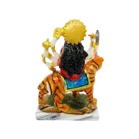 The Decor Culture Soft Marble Durga Mata Murti for Home Temple // Gift Purpose Idol (Size : 14x10x6 Cms) - Multi.-thumb1