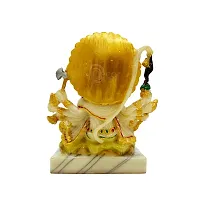 Marble Panch Mukhi Hanuman Ji Murti for Home Temple // Gift Purpose Idol (Size : 14x13x7 cms) - White.-thumb1