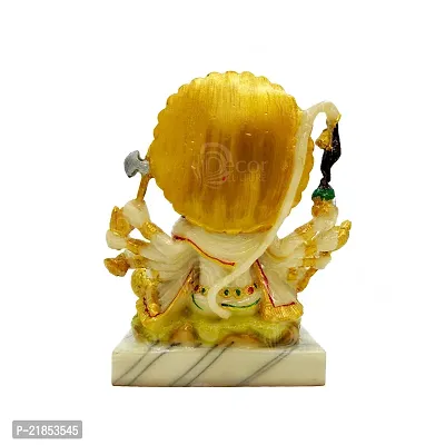 Marble Panch Mukhi Hanuman Ji Murti for Home Temple // Gift Purpose Idol (Size : 14x13x7 cms) - White.-thumb2