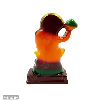 The Decor Culture Marble Dust Sanjeevani Parbat/Pahad Hanuman Ji Murti for Pooja Home Temple Idol (Size : 9.5x6.5x3 Cms) - Orange.-thumb2