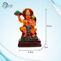 The Decor Culture Marble Dust Sanjeevani Parbat/Pahad Hanuman Ji Murti for Pooja Home Temple Idol (Size : 9.5x6.5x3 Cms) - Orange.-thumb2