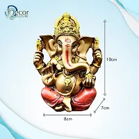 The Decor Culture Marble Dust Antique Ganesh ji Murti for Home Pooja//Gift//Showpiece Living Room Office//Home Decoration Showpiece Idol - (Size : S- 10x8x7 Cms)_Rose-Gold.-thumb1