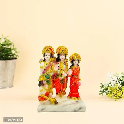 The Decor Culture Pure Marble Shree Ram Ji Darbar  Murti for Home Temple // Gift Purpose Idol (Size : 13x9x6 Cms) - Multi.