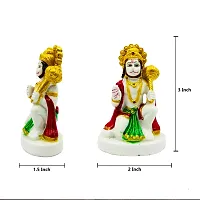 The Decor Culture Composite Marble Hanuman Ji Murti for Pooja Home Temple Idol (Size : 7 x 5 x 4 Cms) - Multi.-thumb2