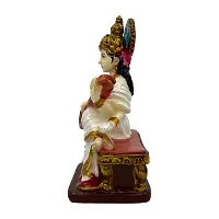 Decor Culture (Saraswati Maa) statue/Idol/Figurine/Murti Made of (Composite Marble  Oxiidised Colors) for Home/Temple/office/Car/Mandir - (19x11x9 Cms)-thumb2